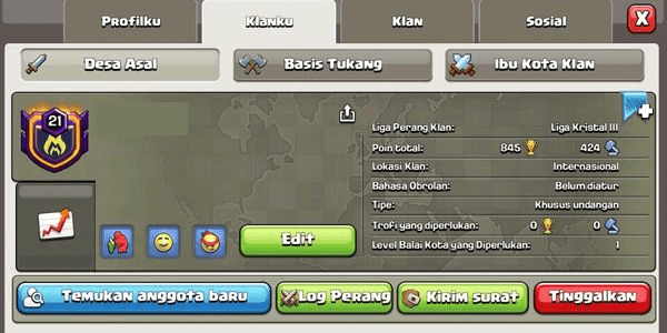 Gambar Product Cheap LVL 21 GG Clan