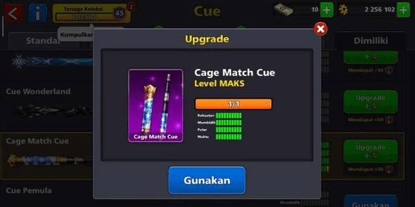 Gambar Product [8 Ball Pool] AKUN 6 CUE LEGENDARY MAX GG | DAN CUE LAINNYA!