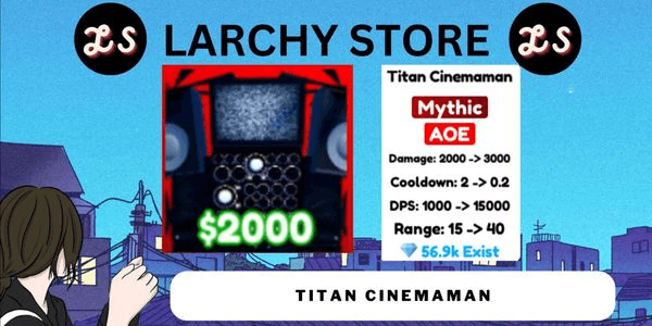 Gambar Product Titan Cinemaman (Mythic) | Toilet Tower Defense