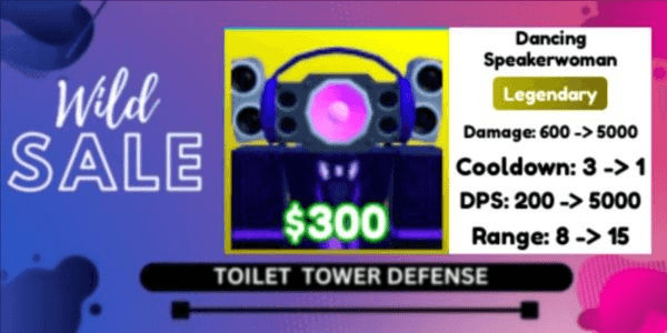 Gambar Product [New Unit] Legend Dancing Speakerwoman - Toilet Tower Defense