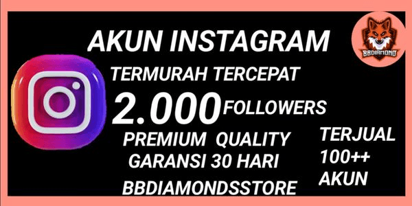 Gambar Product Account with 2000 Followers