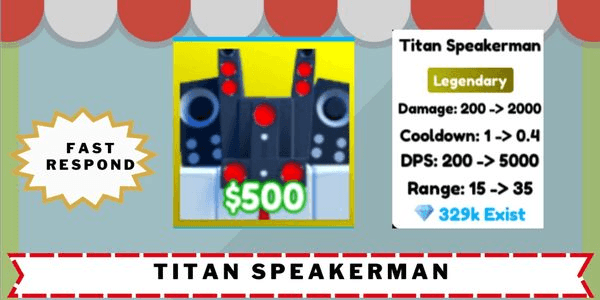 Gambar Product (Legendary) Titan Speakerman | Toilet Tower Defense