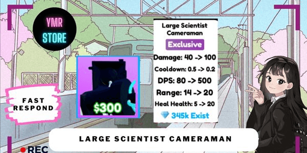Gambar Product Large Scientist Cameraman | Toilet Tower Defense
