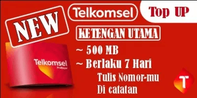 Kuota Ketengan Utama 500MB (7 Hari)