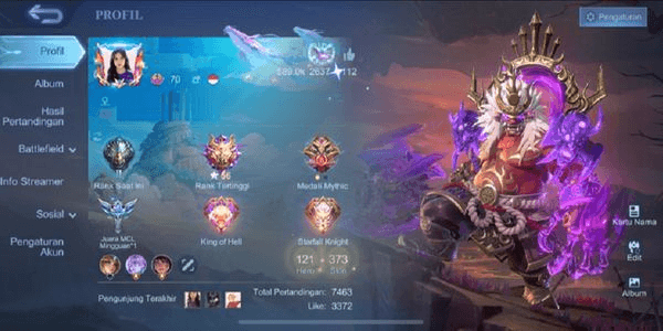 Gambar Product Akun Mobile Legends Skin Sultan