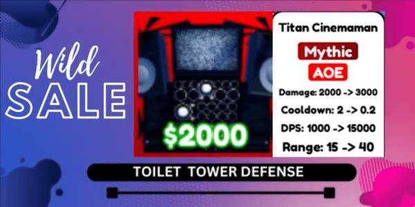 Gambar Product [Mythic] Titan Cinemaman - Toilet Tower Defense