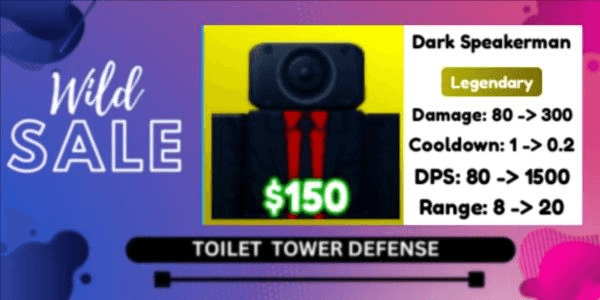 Gambar Product [Legend] Dark Speakerman - Toilet Tower Defense