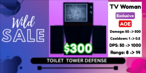 Gambar Product [Exclusive] TV Woman - Toilet Tower Defense