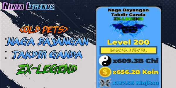 Gambar Product OLD Ninja Legends Pets(Naga Bayangan Takdir Ganda ZX-LEGEND)