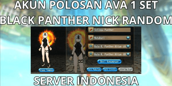 Gambar Product AKUN POLOSAN FULL AVA SET BLACK PANTHER MINUS NAMA RANDOM, SERVER INDONESIA, SIAP PAKAI, NO MOD, SUPER MURMER, ANTI HACKBACK