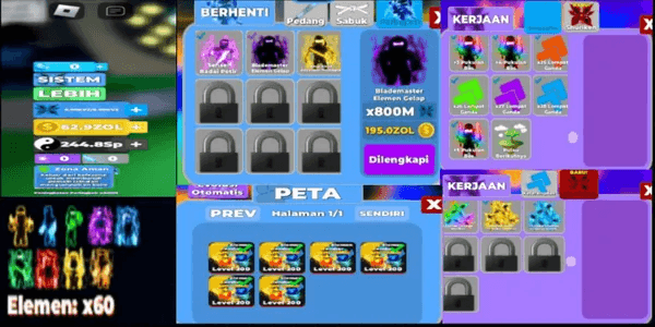 GG RANK ACCOUNT DARK ELEMENT BLADEMASTER(RANK TO 52)+BONUS PET