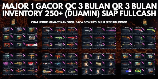 MAJOR 1 GACOR QC 3 MONTHS QR 3 MONTHS INVENTORY 250+ (CHAT AND READ DESCRIPTION FIRST BEFORE ORDER) CODE-LV4