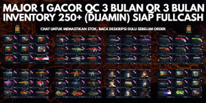 MAJOR 1 GACOR QC 3 MONTHS QR 3 MONTHS INVENTORY 250+ (CHAT AND READ DESCRIPTION FIRST BEFORE ORDER) CODE-LV4