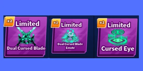 Dual Cursed Blade Set (Sword, Emote, Explosion) - Blade Ball