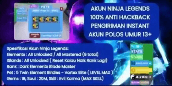 Ninja Legends (GG) Account