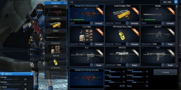 Gambar Product [WAJIBCHAT] M1 PINDAD PERMANEN+6 PERMANEN INVENTORY 365+ QCQR225D FT POINT 500-2JT DUAL44D+AWP33D+PISTOL55D+PANAH12D+KARAKTER85D+HV58D KDHSMANTAP