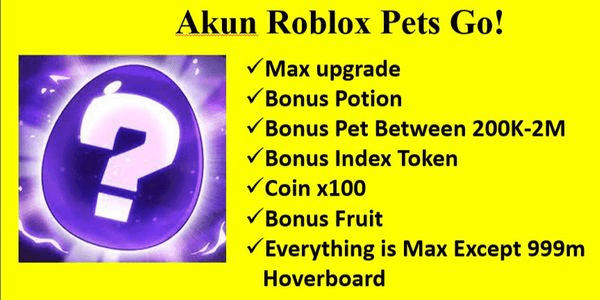 Gambar Product Akun Pets Go Max Upgrade