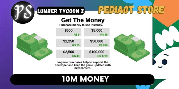 Gambar Product 10,000,000 (M) Money l Lumber Tycoon 2