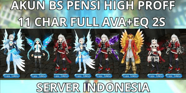 Gambar Product AKUN BS PENSI HIGH PROFF 11 CHAR 1CAP MAX LVL 290 SERVER INDONESIA, FULL AVA SIAP PAKAI,FULL EQ 2S, NO MOD, ANTI HACKBACK, SUPER MURMER, BONUS SS 500