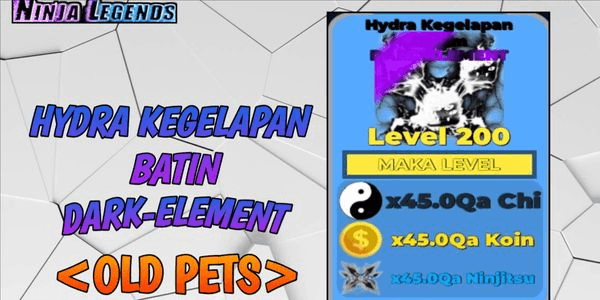 Gambar Product Pets Ninja Legends (Hydra Kegelapan Batin DARK-ELEMENT)