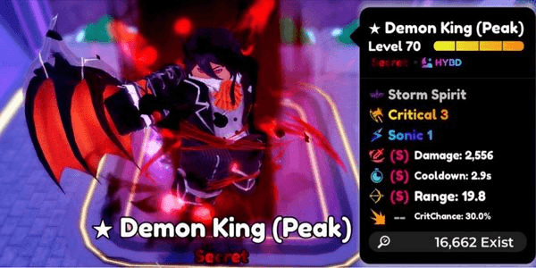 Gambar Product Demon King (Peak Evo) Random Traits & Stats