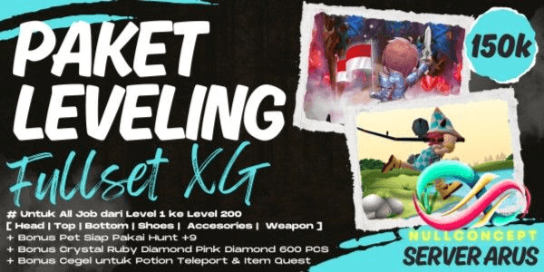 Gambar Product ARUS - PAKET HUNT LEVELING - ALL JOB FULL XG FREE PET