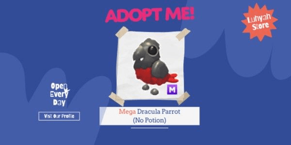 Gambar Product Mega Dracula Parrot (No Potion) Adopt Me