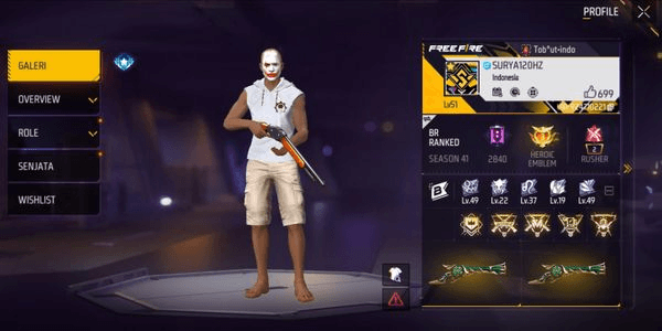 Gambar Product free fire akun old