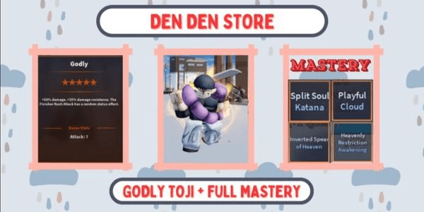 Gambar Product GODLY TOJI ( The Sorcerer Killer ) + FULL MASTERY - A Universal Time