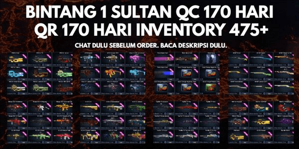 Gambar Product 1 STAR SULTAN QC 170 DAYS QR 170 DAYS INVENTORY 475+ (GUARANTEED) (CHAT FIRST BEFORE ORDERING, READ DESCRIPTION FIRST, CODE LV9)