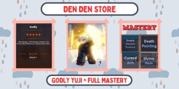 Gambar Product GODLY YUJI + FULL MASTERY - A Universal Time + Bonus Yuji Manga Skin