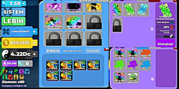 Gambar Product GG RANK ACCOUNT SKYBLADE NINJA MASTER (4 RANK MORE MAX) + FULL ELEMENTS + OP PET BONUS