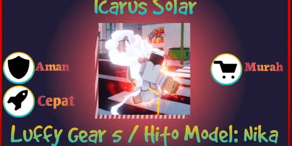 Gambar Product Icarus Solar / Hexed Solar Luffy Gear 5 / Hito Model: Nika Mythical Ability Legendary Hexed Trait A Universal Time (AUT)