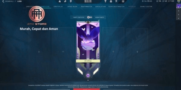 Gambar Product Akun Valorant Rank Diamond 1 Skin Vandal & Operator