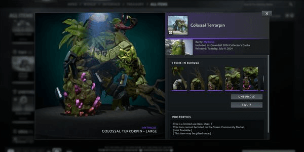Gambar Product Colossal Terrorpin (Tiny Set) Collector Cache 2024 Crownfall