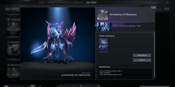 Gambar Product Acrimonies of Obsession (Vengeful Spirit Set) Collector Cache TI11