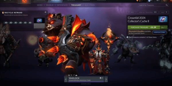 Gambar Product collector cache crownfall 2 - seam ripper snuggle time warlock