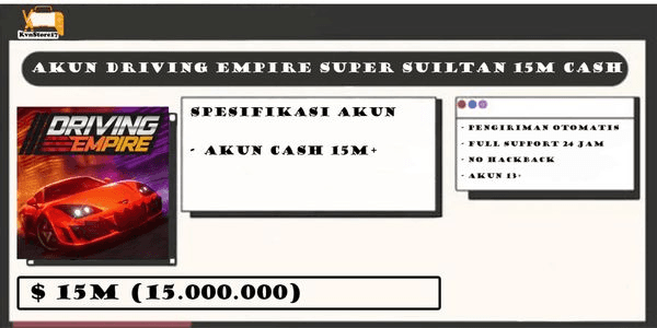 Gambar Product Akun Driving Empire Polosan 15M