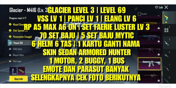 Gambar Product PUBG GLACIER LEVEL 3 SUPER MURAH