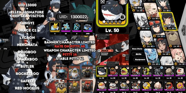 Gambar Product [13 SSR][RATE ON YANAGI PITTY 48] ELLEN SIGNATURE+QINGYI+GRACE C1+LYCAON+NEKOMATA+PLUGBOO+SHARKBOO+BUTLER+ROCKETBOO+SAFETY+RED MOCCUS [ASIA] #72