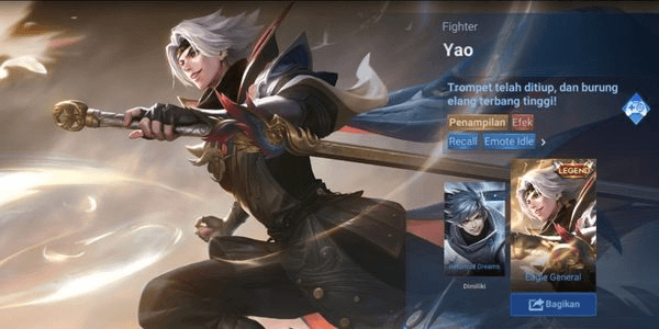 Gambar Product Skin Yao Legend Eagle General