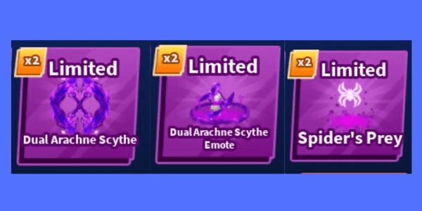 Gambar Product Dual Arachne Scythe Set (Sword, Emote, Explosion) - Blade Ball