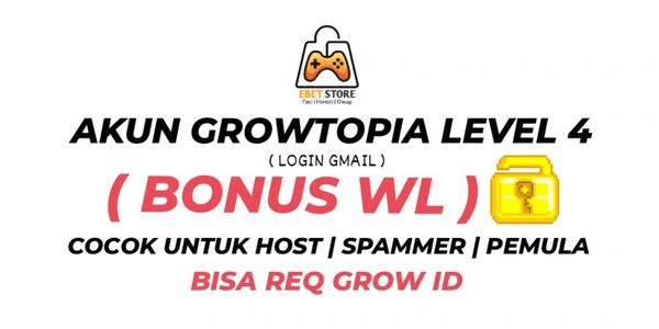 Gambar Product GROWTOPIA LEVEL 4 ACCOUNT (BONUS WL)