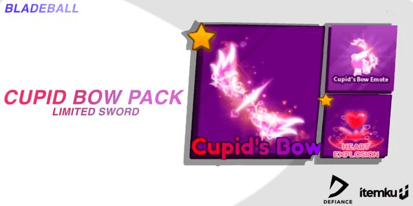 Gambar Product Cupid's Bow Pack (Sword, Emote, Explosion) -Blade Ball