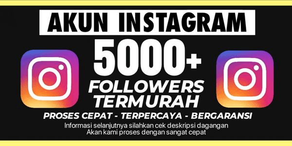 Gambar Product Akun 5000 Followers Instagram
