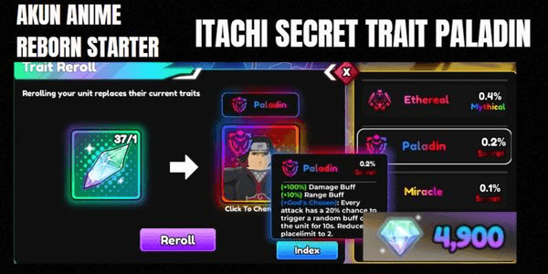 Gambar Product Akun Starter Paladin Itachi