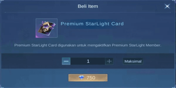 Gambar Product Starlight Premium Card