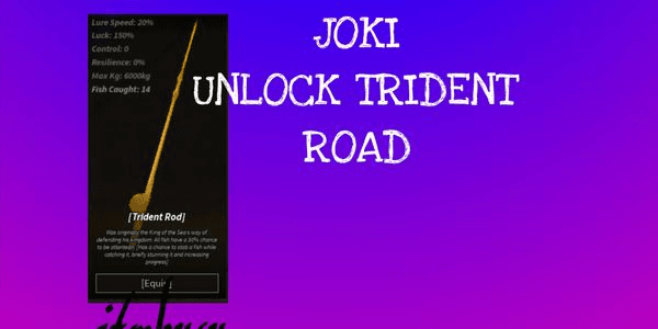 Gambar Product Joki unlock 'TRIDENT ROD' - Fisch Roblox