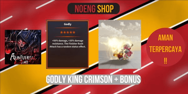 Gambar Product Godly King Crimson | A Universal Time | AUT | Roblox