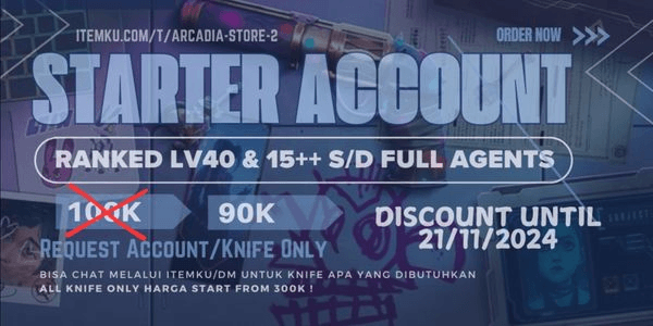 Gambar Product Akun Valorant | Starter Account | Unlock All Agent/10++ | Ready Ranked | Lvl 30++